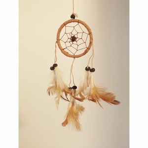 Dreamcatcher / Dromenvanger 6 cm Leer