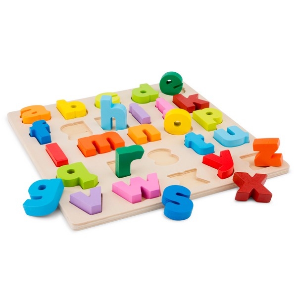 Alfabet puzzel kleine letters - grote stukken