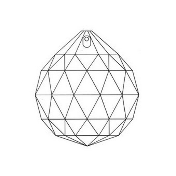 Asfour Kristal - Facetbol 40 mm (met logo)