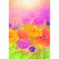 Oliepastelkaart Bonte Bloemen per 10 stuks