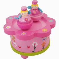 Muziekdoos dansende Prinses rond roze/groen, uitverkocht !!
