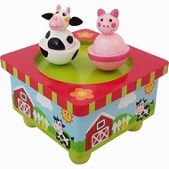 Muziekdoos dansende Boerderij Koe en Varken, uitverkocht !!