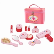 Make up koffer incl. acc.; roze met witte stip