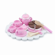 Theeservies, wit pastel, incl. taart!, uitverkocht !