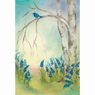 Oliepastelkaart Blauwe druifjes per 10 stuks