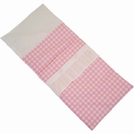 Poppenwagen Dekje Elegance Roze Ruit, uitverkocht