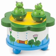 Muziekdoos dansende Kikker Rond, uitverkocht !!