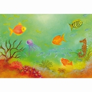 Oliepastelkaart Onderwaterwereld per 10 stuks