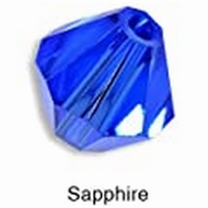 Swarovski Beads 4 mm Bicone Sapphire zakje 100 stuks