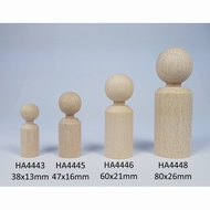 Kegelpoppetje - Recht 80x26 mm met nekje, uitverkocht ! **