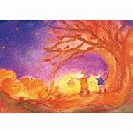 Oliepastelkaart Lampionnenbos per 10 stuks