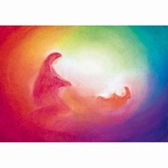 Oliepastelkaart Moeder en Kind per 10 stuks