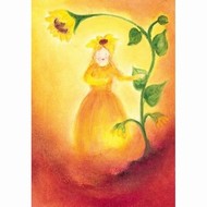 Oliepastelkaart Het Zonnebloemvrouwtje per 10 stuks