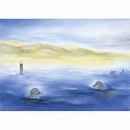 Oliepastelkaart De Zeehonden per 10 stuks