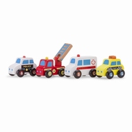 Auto set 4 stuks (Politie, Ambulance, Brandweer, Taxi)
